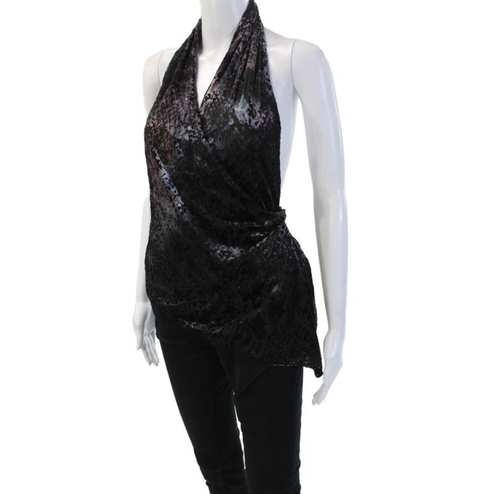 Zara Womens Black Leopard Sleeveless Tank Poly Spandex Blend Fall Size S - Picture 2 of 4